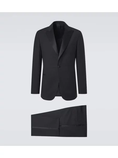 Vuneni odgovarati odijelo Brioni crna