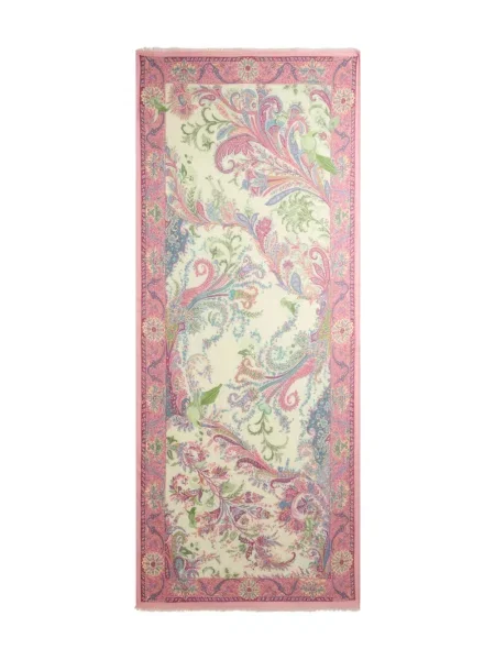 Fular Etro cu model paisley roz