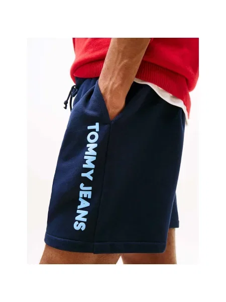 Pantaloni Tommy Jeans albastru