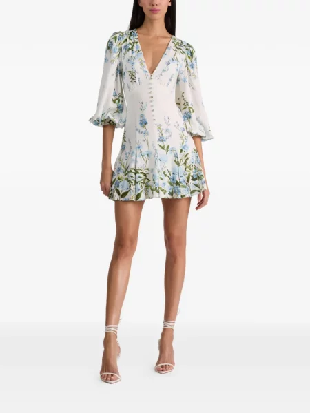 Mini rochie mini Alice + Olivia de costum mini alb