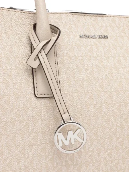 Top Michael Michael Kors din piele cu bretele cu șireturi roz