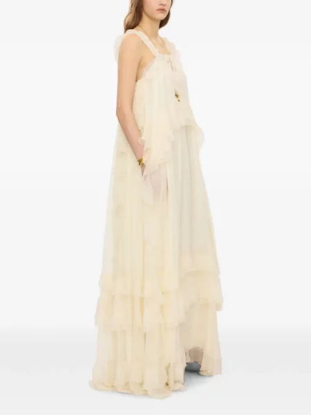 Lung rochie Chloé de mătase fără mâneci
