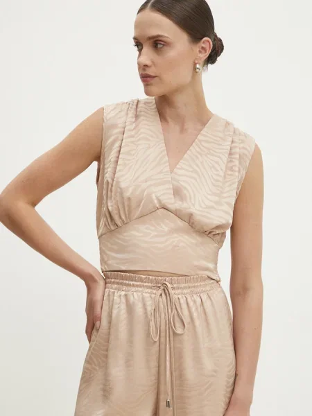 Блуза Answear Lab с десен бежово