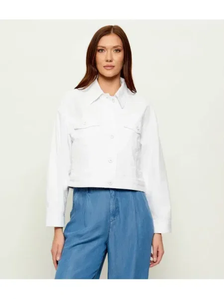 Marc Cain Geacă de blug Rethink Together | Cropped Fit alb