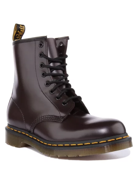 Botki Dr. Martens skórzane czerwone