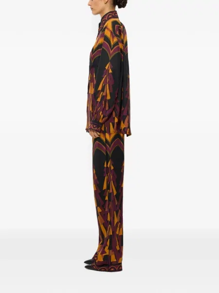 Pantaloni Pucci de mătase cu imagine negru