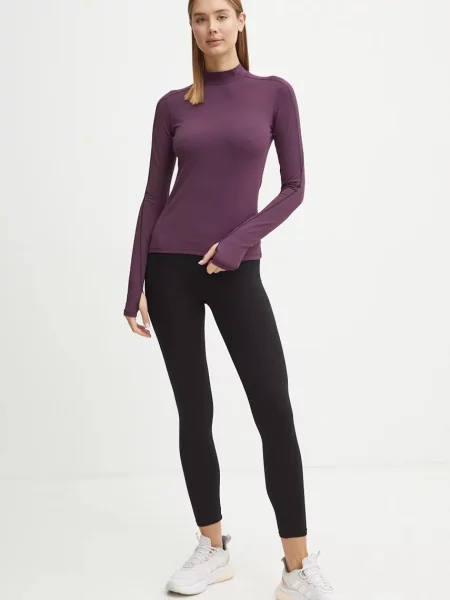 Majica z dolgimi rokavi za vadbo Reebok vijolična