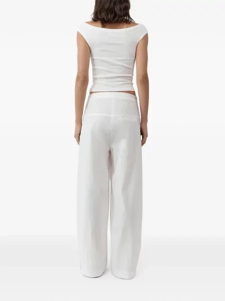 Pantaloni St. Agni alb