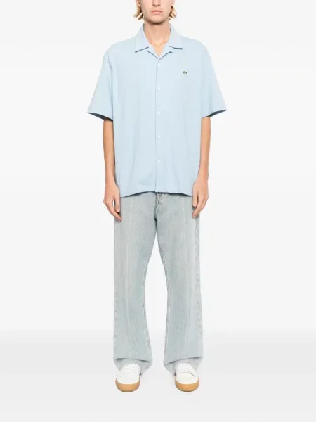 Cămașă Lacoste cu broderie albastru