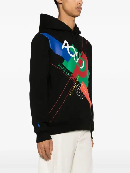 Hoodie Polo Ralph Lauren με σχέδιο μαύρο