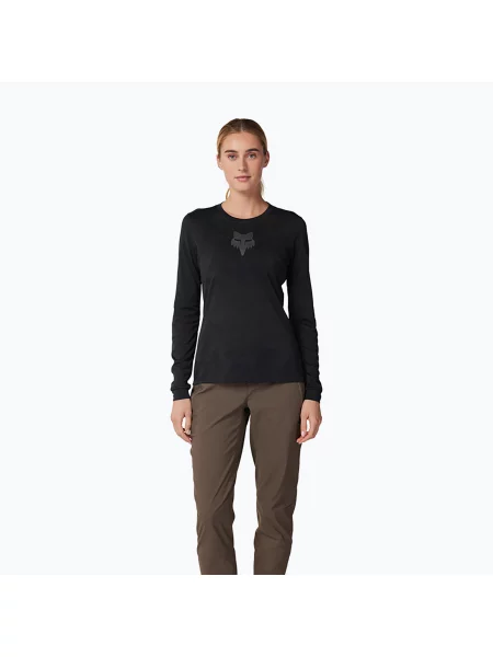 Cyklistické tričko s dlouhým rukávem Fox Racing Ranger Tru Dri black černé