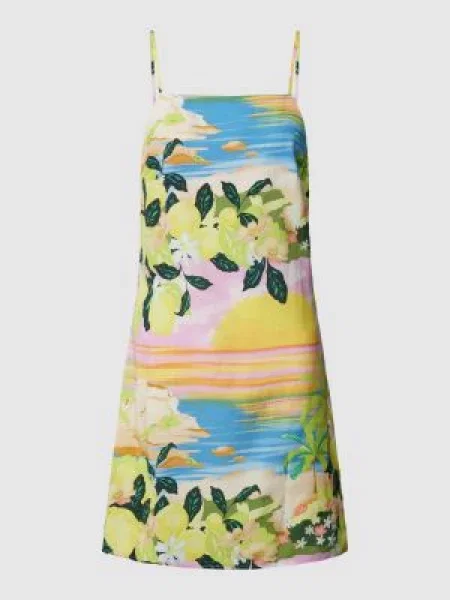Sukienka mini z nadrukiem na całej powierzchni model ‘Jola’ Edited żółta