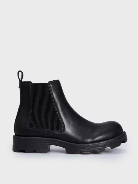 Шкіряні черевики челсі Diesel чорні