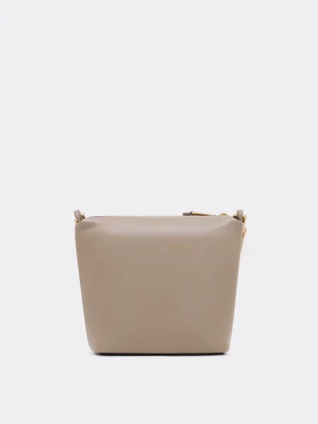 Кожаная сумка Emporio Armani бежевая