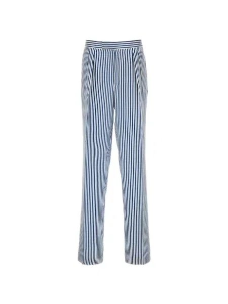 Saténové kalhoty Tom Ford s potiskem modré