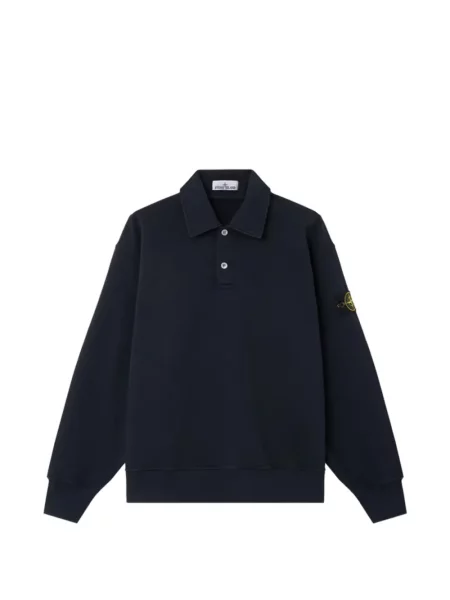 Tricou polo Stone Island cu strasuri albastru