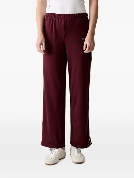Pantaloni Sporty & Rich cu dungi alergare cu autograf roșu