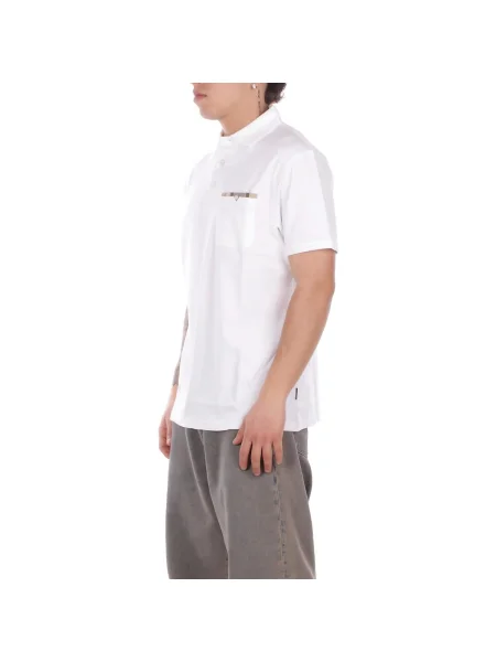 Tricou polo Barbour alb