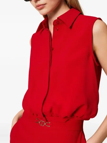 Salopetă Twinset fără mâneci roșu