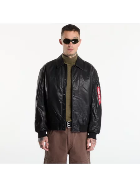 Μπουφάν Alpha Industries PU College Jacket Black M μαύρο