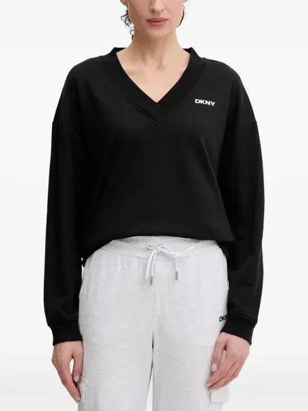 Hanorac Dkny cu decolteu în V negru