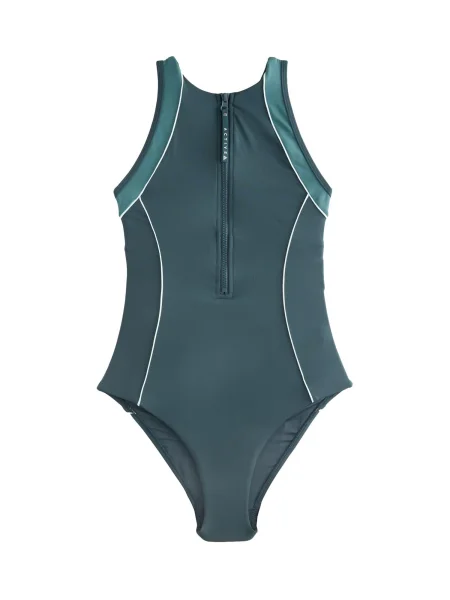 Next Costum de baie întreg petrol verde