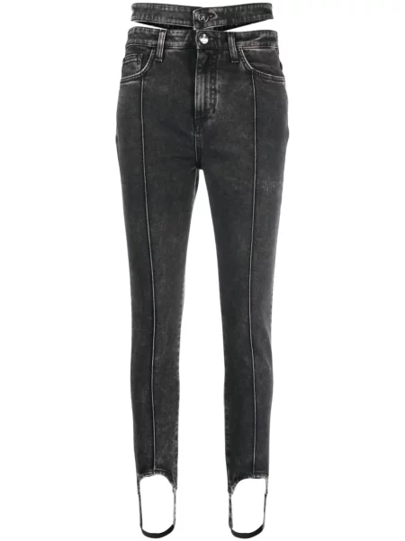 Skinny jeansy skinny Andreadamo czarne