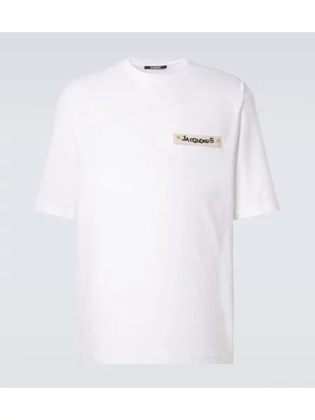 Tricou Jacquemus din jerseu alb