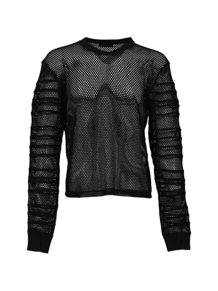 Lung tricou Filth plasă negru