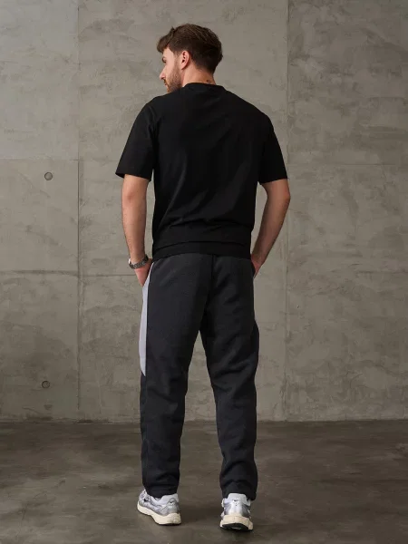 Штани спортивні ISSA Plus темно-сірий комбінований верх сірі