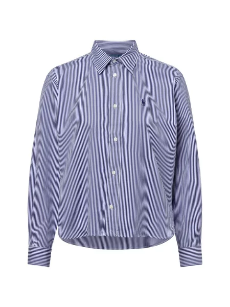 Polo Ralph Lauren koszula relaxed z kołnierzykiem klasycznym niebieski