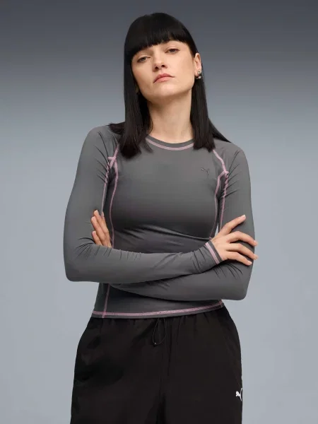 Лонгслив Puma серый