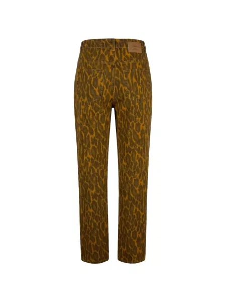 Blugi Ganni cu model leopard maro