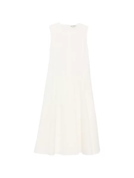 Rochie midi Jw Anderson cu funde fără mâneci alb