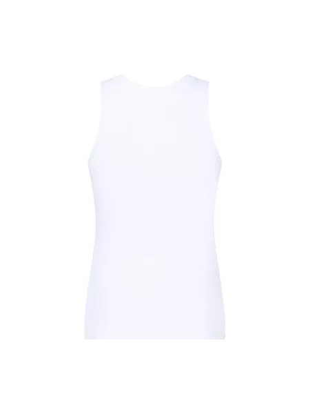 Top Alexander Mcqueen z logo biały