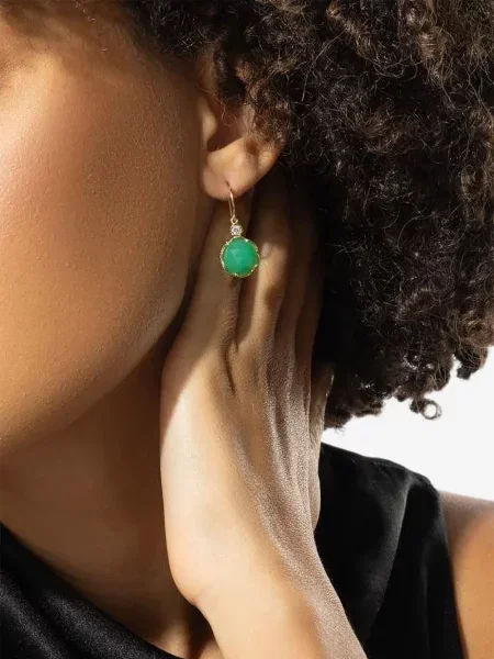 Diamant cercei Irene Neuwirth galben