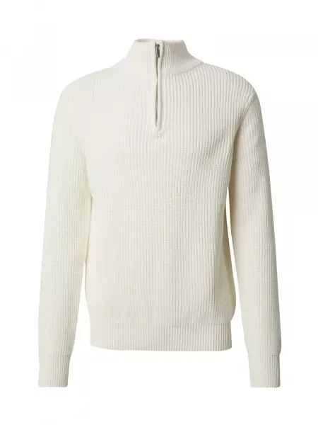 DAN FOX APPAREL Pulover Leart murdar alb