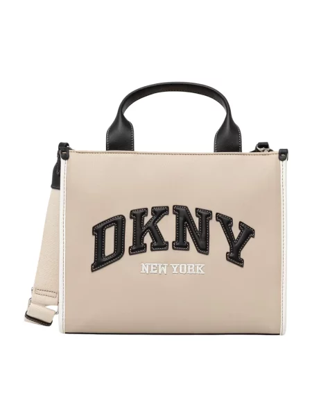 DKNY torebka z imitacji skóry beżowa