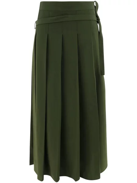 Fusta plisata Fabiana Filippi plisată până la genunchi verde