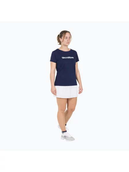 Tenisové tričko Tecnifibre Team Cotton Tee navy blue modré