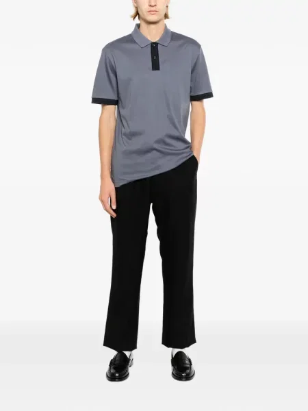 Tricou polo Boss cu dungi albastru