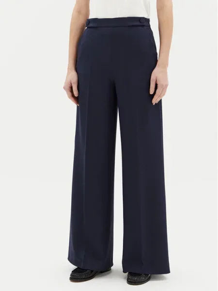BOSS Palazzo hlače Tupita Wide Leg tamnoplava