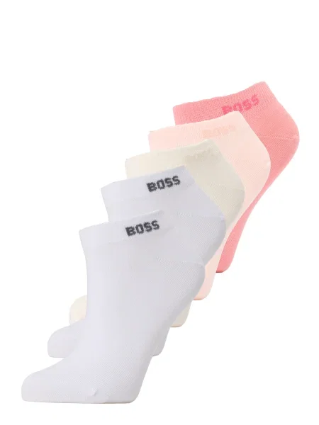 BOSS Nogavice pastelno rumena / marelica / roza bela