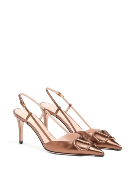 Pantofi cu toc Valentino Garavani slingback maro