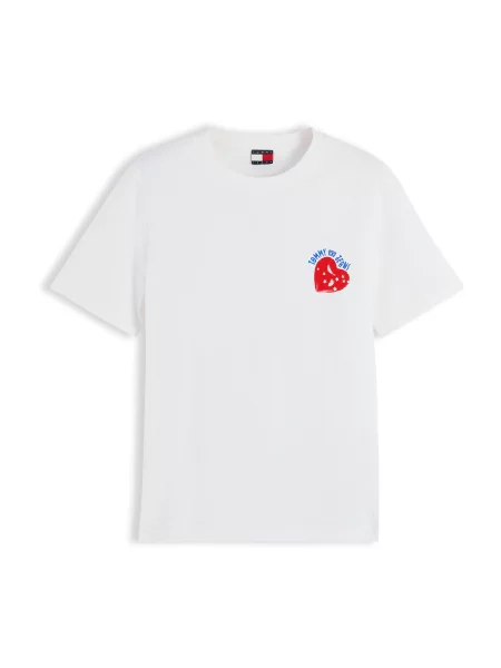 Tommy Jeans Tricou albastru regal / roșu alb