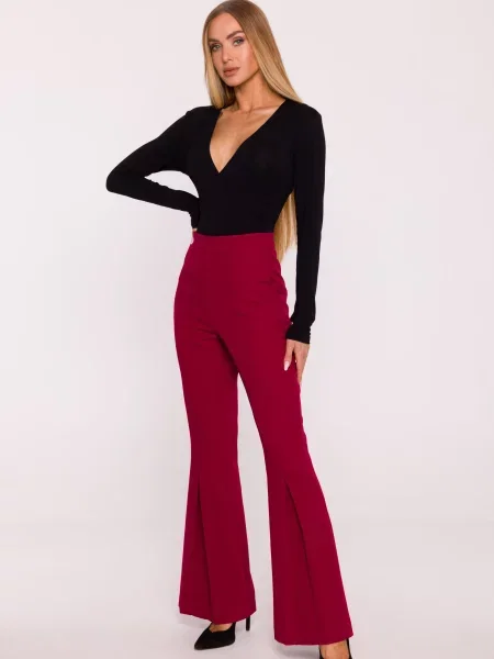 Pantaloni Made Of Emotion cu talie înaltă negru