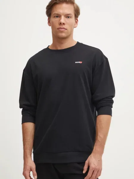 Pulover lounge HUGO črna