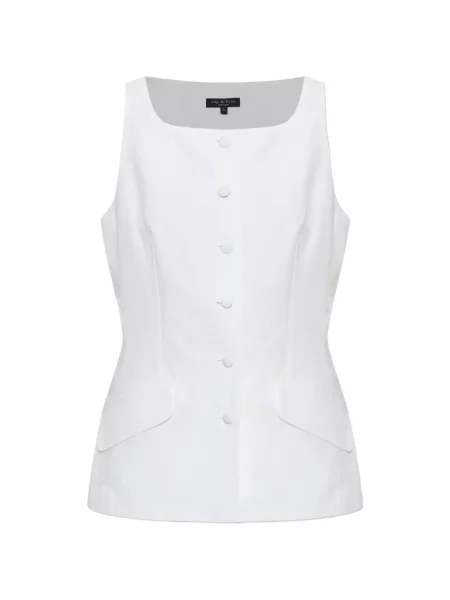 Geacă Rag & Bone fără mâneci alb