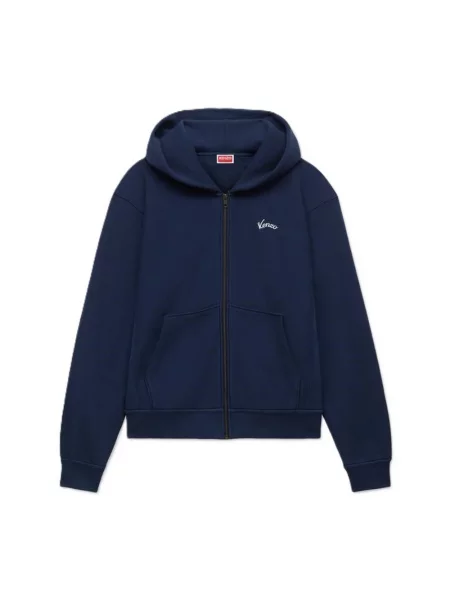 Bluza z kapturem Kenzo z kapturem niebieska