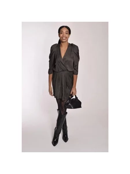 Satynowa sukienka Zadig & Voltaire szara